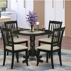 Juego de mesa de comedor de 5 piezas para 4 personas